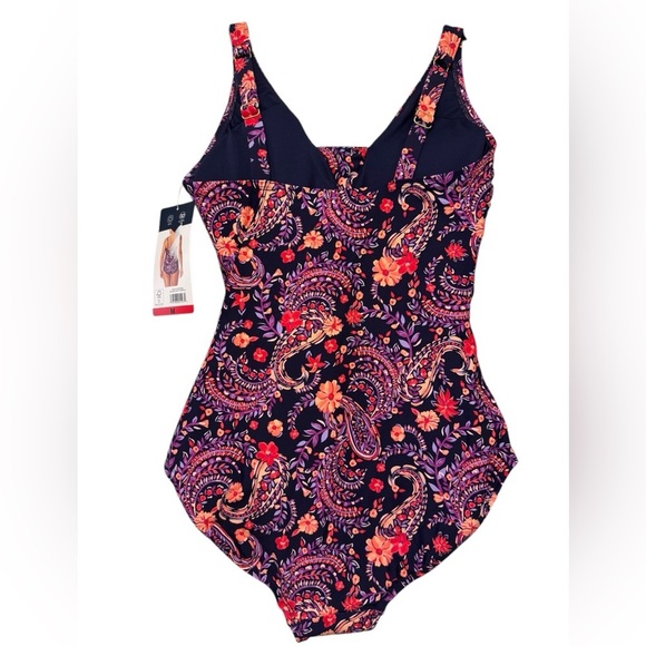 Lands End 1 pc Grecian Style Swimsuit  M - Picture 9 of 12